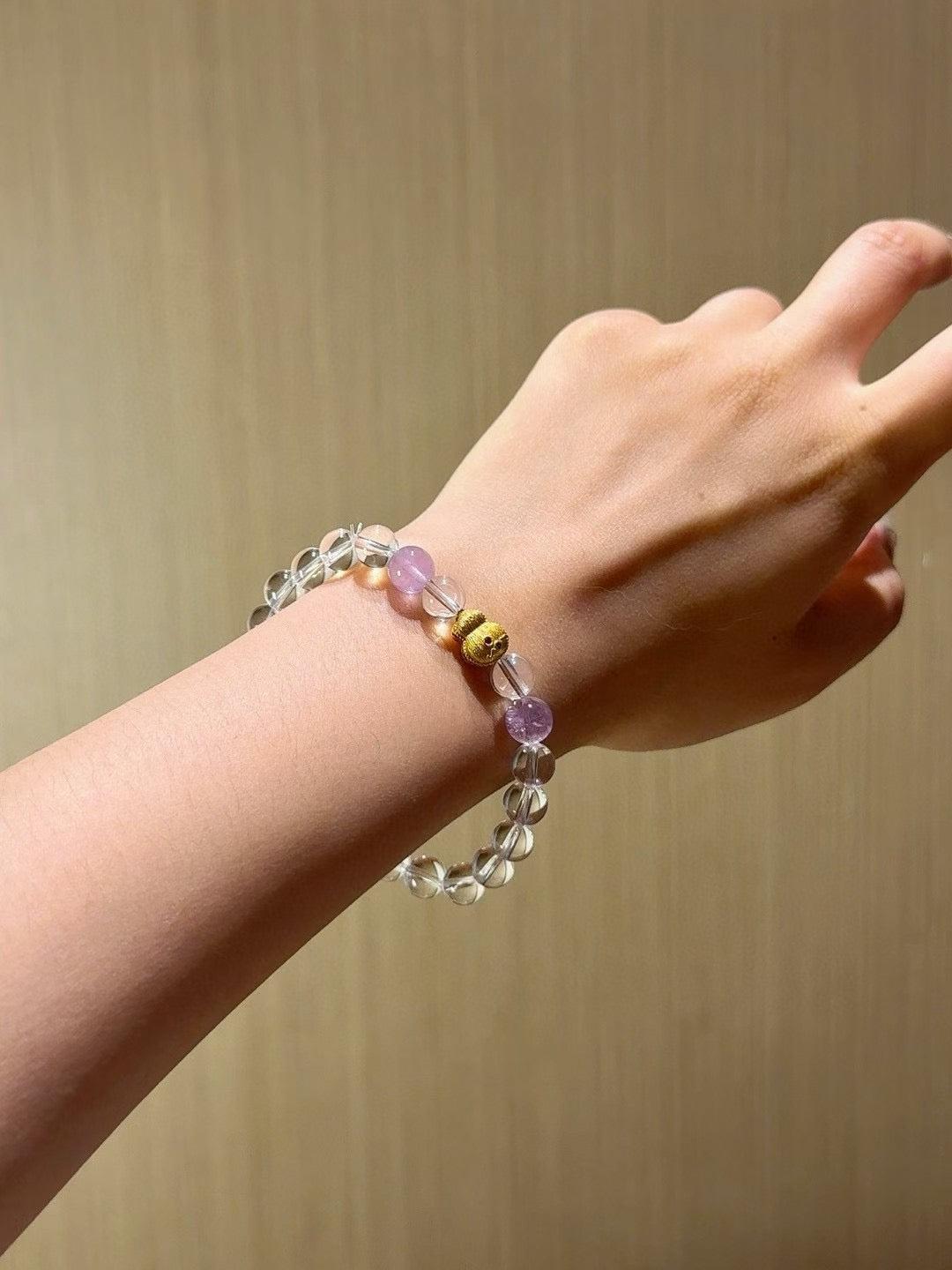 White Crystal&Amethyst Bracelet