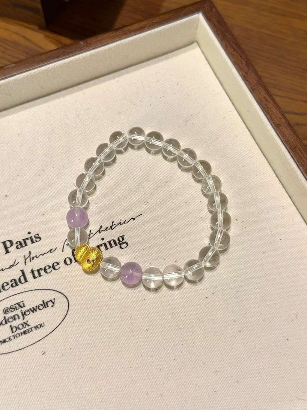 White Crystal&Amethyst Bracelet