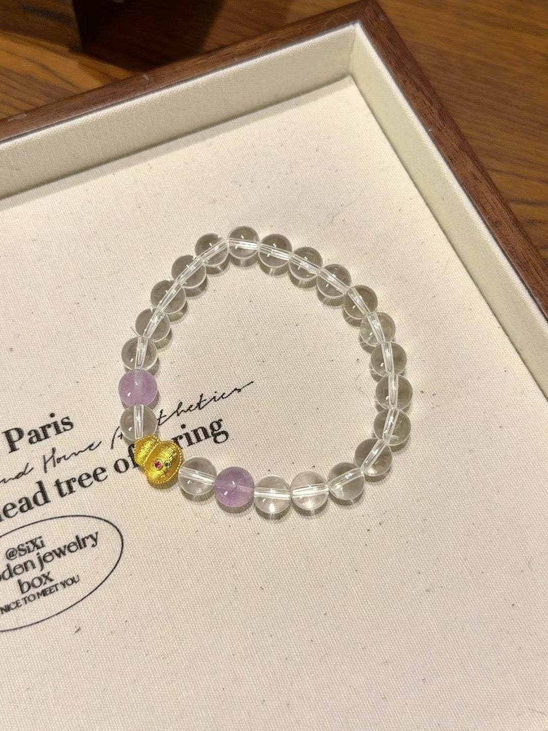 White Crystal&Amethyst Bracelet